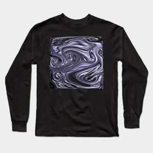 Swirling Metallic Fluid Art Long Sleeve T-Shirt